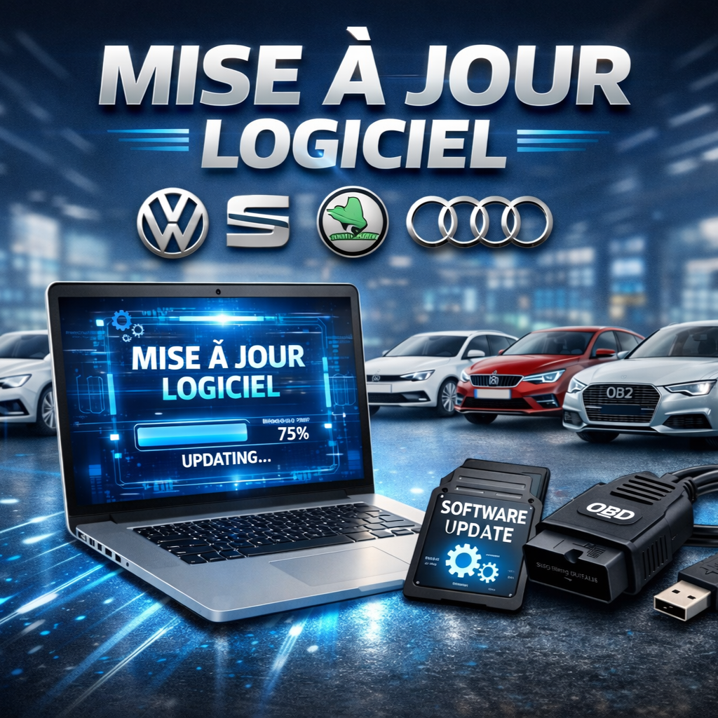 Mise à jour logiciel pour : Volkswagen, Audi, Seat, Skoda.